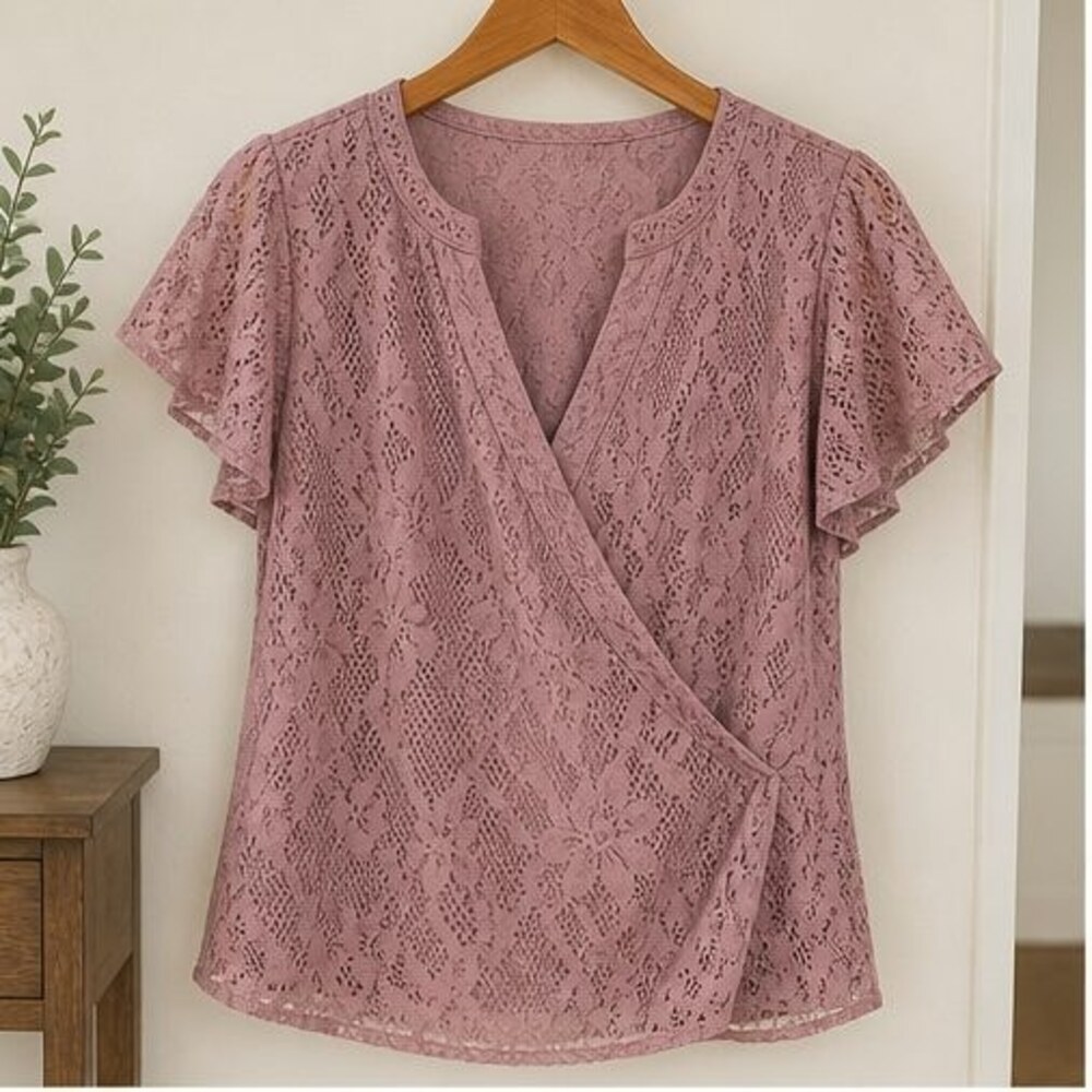 Mauve Wrap Blouse